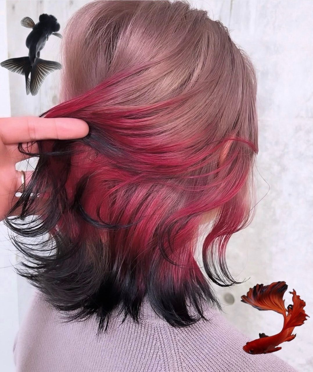 デザインカラーのヘアスタイル
